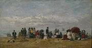 Eugene Boudin Beach at Trouville oil painting